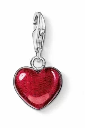 Image of Ladies Thomas Sabo Sterling Silver Charm Club Red Heart Charm 0783-007-10