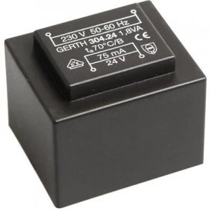 Image of PCB mount transformer 1 x 230 V 2 x 9 V AC 1.80 VA 100 mA
