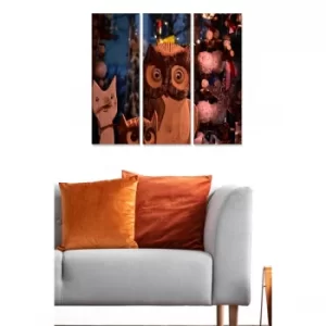 Image of MDF3884540 Multicolor Decorative MDF Painting (3 Pieces)