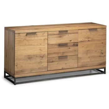 Image of Inez - Sideboard Dark Solid Oak Metal Frame