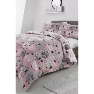 Image of Dreams and Drapes Dotty Sheep Blush Reversible Duvet Set