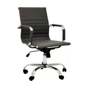 Image of Premier Housewares Brent Mid Back Home Office Chair, black