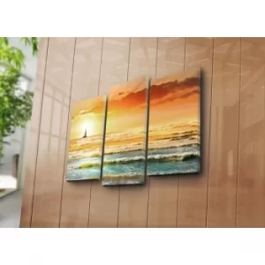 Image of 3PATK-58 Multicolor Decorative Canvas Painting (3 Pieces)