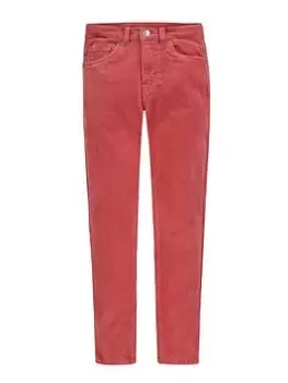 Image of Levis Girls Corduroy Mini Mom Pant - Pink, Size Age: 8 Years, Women