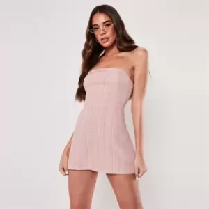 Image of Missguided Petite Strapless Bodycon Dress - Pink
