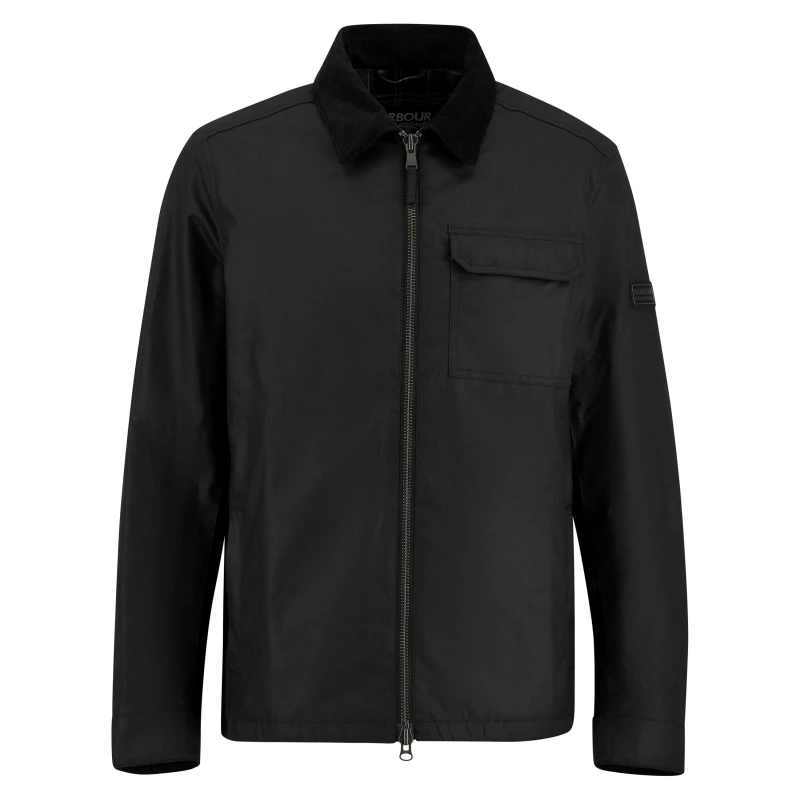 Image of Barbour International Mens Maze Waxed Jacket Black BK71 male M