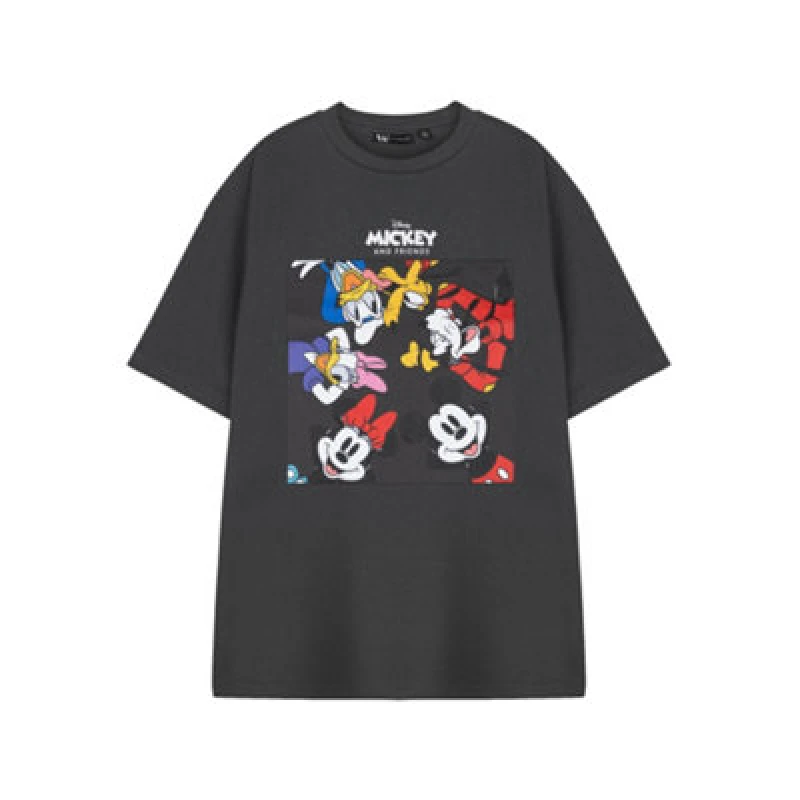 Image of Disney Short Sleeved T-Shirt in Grey Size: Medium Grey M Unisex 5063203925407