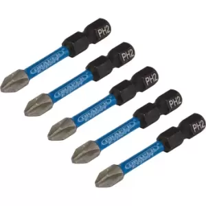 Image of Draper Expert Impact Phillips Screwdriver Bits PH2 50mm Pack of 5