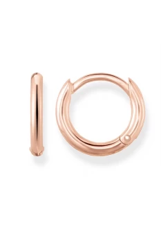 Image of Ladies Thomas Sabo Rose Gold Plated Sterling Silver Glam & Soul Classic Hinged Hoop Earrings CR607-415-12