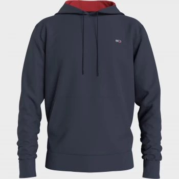 Image of Tommy Jeans Mens Essential Script Hoodie - Twilight Navy - S