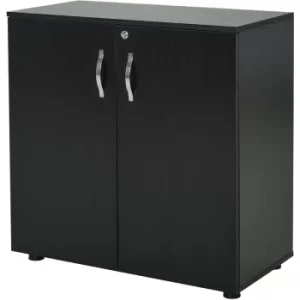 Image of HOMCOM 2-Tier Locking Office Storage Cabinet File Organisation w/ 2 Keys Black