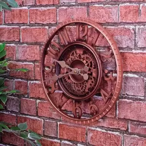 Image of St Helens Vintage Open Face Outdoor Clock, Bronze