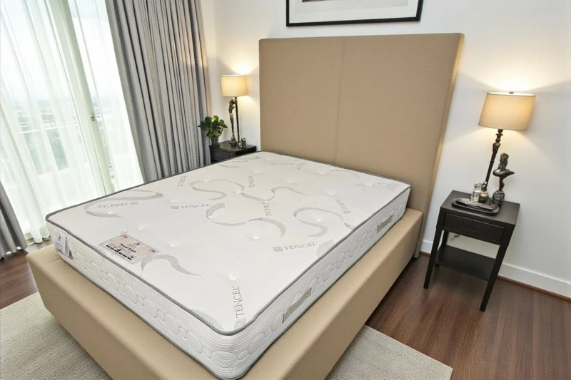 Image of Knight Sleep Premium Tencel Hybrid 29cm Deep Firm Mattress in White Size: Single White Unisex Single