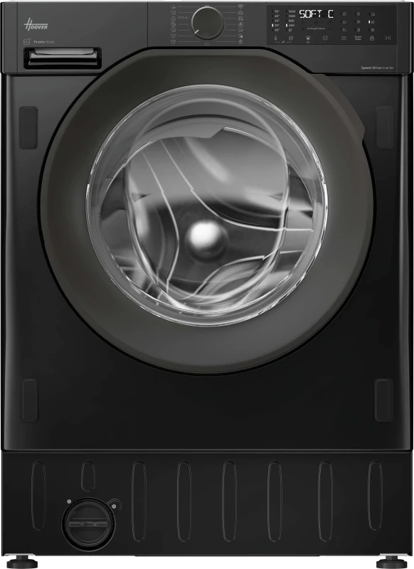 Image of Hoover H-WASH 400 Pro BH4S69M6DB9BJ-80 Integrated 9KG WiFi Connected Washing Machine with 1600 rpm - Black - A Rated