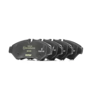 Image of TEXTAR Brake pad set MERCEDES-BENZ 2074701 9074208101,9074208600,9104203600 9104203700,9104207300,9104235600,A9074208101,A9074208600,A9104203600
