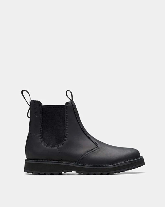 Image of Clarks Solsbury Leather Chelsea Boots Black 10 UK