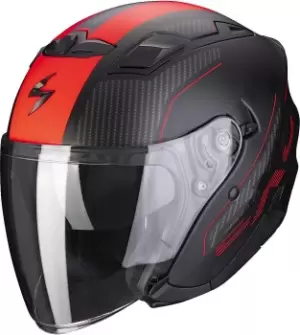 Image of Scorpion EXO-230 Condor Jet Helmet, black-red, Size L, black-red, Size L