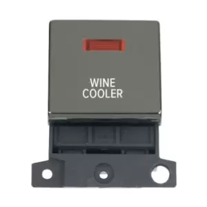 Image of Click Scolmore MiniGrid 20A Double-Pole Ingot & Neon Wine Cooler Switch Black Nickel - MD023BN-WC