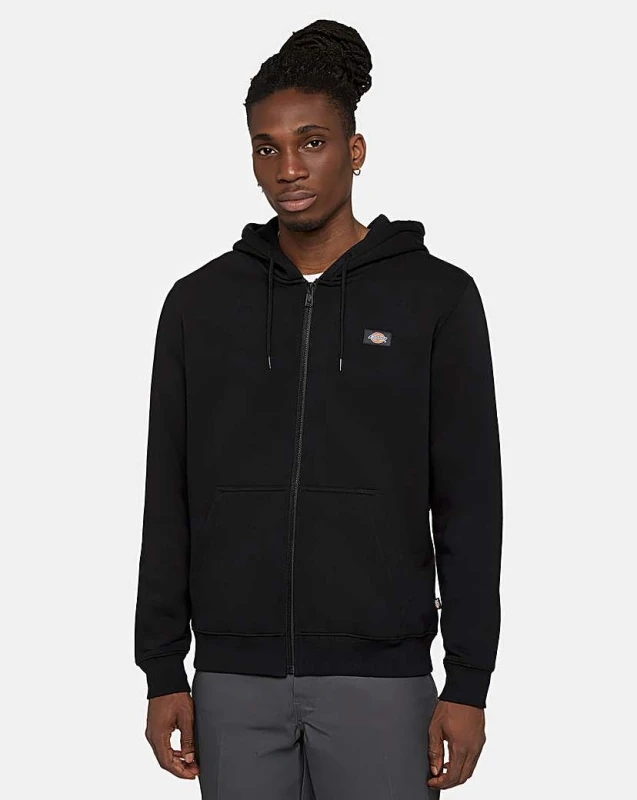 Image of Dickies Dickies Oakport Zip Through Hoodie Black - Dickies - Size: L Black Male L DI30901