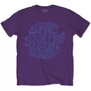Image of The Rolling Stones - Vintage 70s Logo Unisex Small T-Shirt - Purple