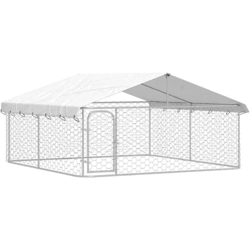 Image of VIDAXL Outdoor Dog Kennel with Roof 300x300x150cm Vidaxl 8720286705100