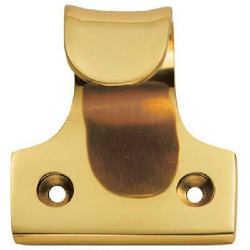 Image of Loops Cast Sash Window Lift 32mm Fixing Centres 48 x 45mm Polished Brass Metallics unisex