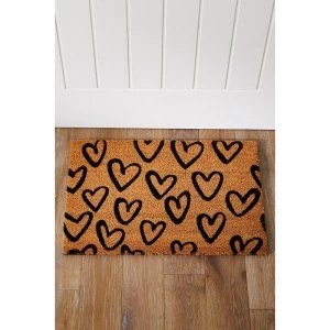 Image of Astley Hearts Printed Coir Mat