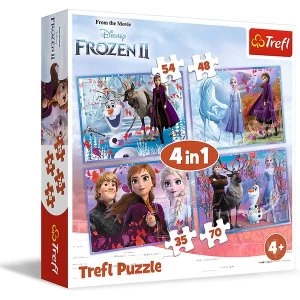 Image of 4 in 1 Frozen 2 Jigsaw Puzzle - 70 Pieces