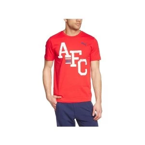 Image of Arsenal Puma AFC T Shirt Red Small