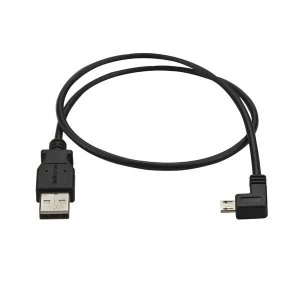 Image of StarTech Micro-USB Charge-and-Sync Cable M/M - Left-Angle Micro-USB - 24 AWG - 0.5 m