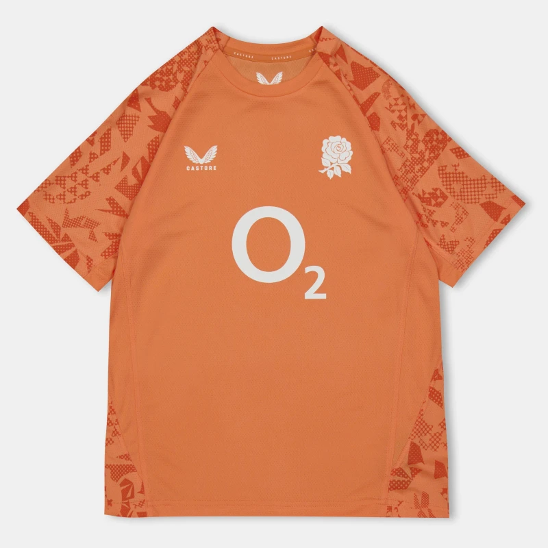 Image of Castore Red Roses Performance T-Shirt 2025 Juniors Melon unisex 13 (XL)