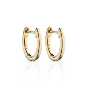 Image of JG Signature 9ct Gold Plain Huggie Hoop Earrings 11mm