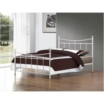 Image of Birlea - Emily Cream Metal Bed Frame 4ft Small Double 120 cm