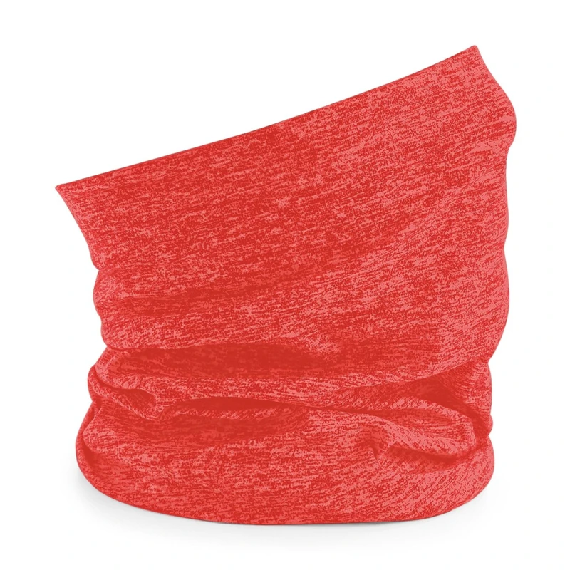 Image of Beechfield Beechfield Men Morf Spacer Marl Neck Warmer in Coral One Size Male 5059699842656