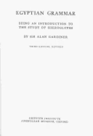 Image of egyptian grammar