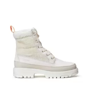 Image of Solvi Quilted High Ankle Boots in Leather