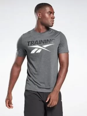 Image of Reebok Training Vector T-Shirt, Grey Size M Men