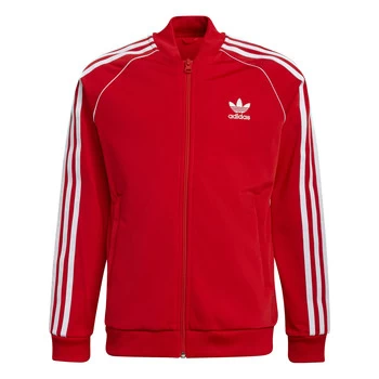 Image of adidas SALLER boys's Childrens Tracksuit jacket in Red - Sizes 11 / 12 years,13 / 14 years,9 / 10 years,8 / 9 ans,10 / 11 ans,12 / 13 ans,14 / 15 ans,