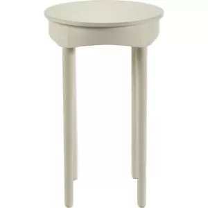 Image of Truro Whitewashed Pine Round Console Table White