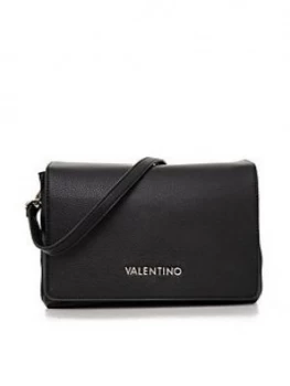 Image of Valentino By Mario Valentino Flauto Flap Over Shoulder Bag - Black