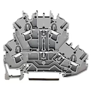 Image of WAGO 2002-2204 N/N Double Deck Through/Through Terminal Block Blue
