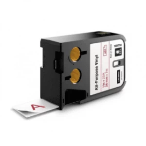 Image of Dymo 1868758 Red on White Label Tape 24mm x 7m