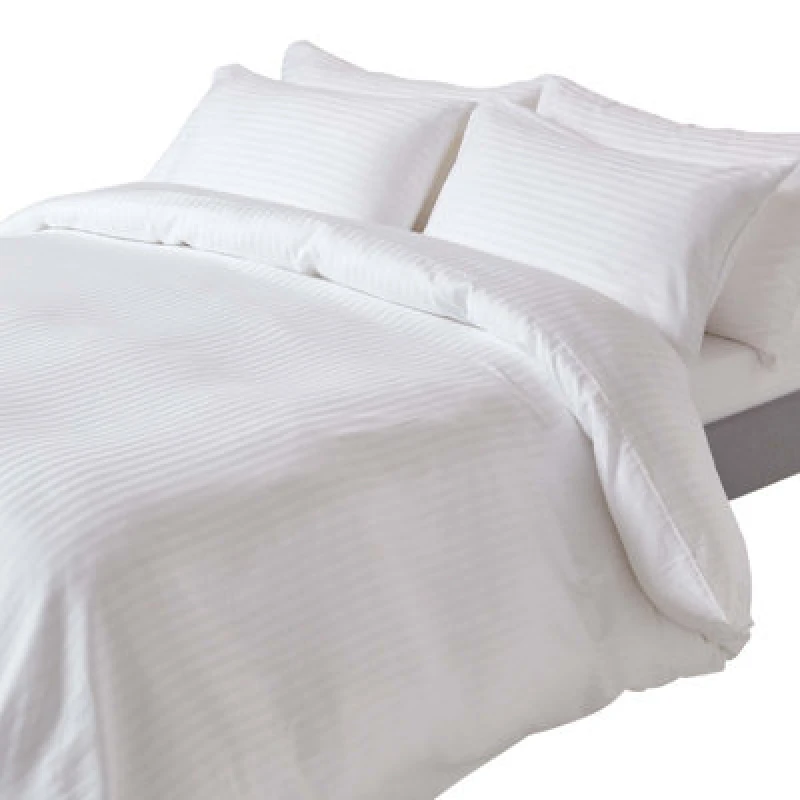 Image of Homescapes White Egyptian Cotton Single Duvet Cover With One Pillowcase, 330 Tc