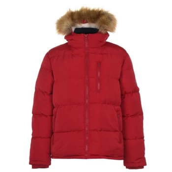 Image of SoulCal 2 Zip Bubble Jacket Mens - Red/Navy