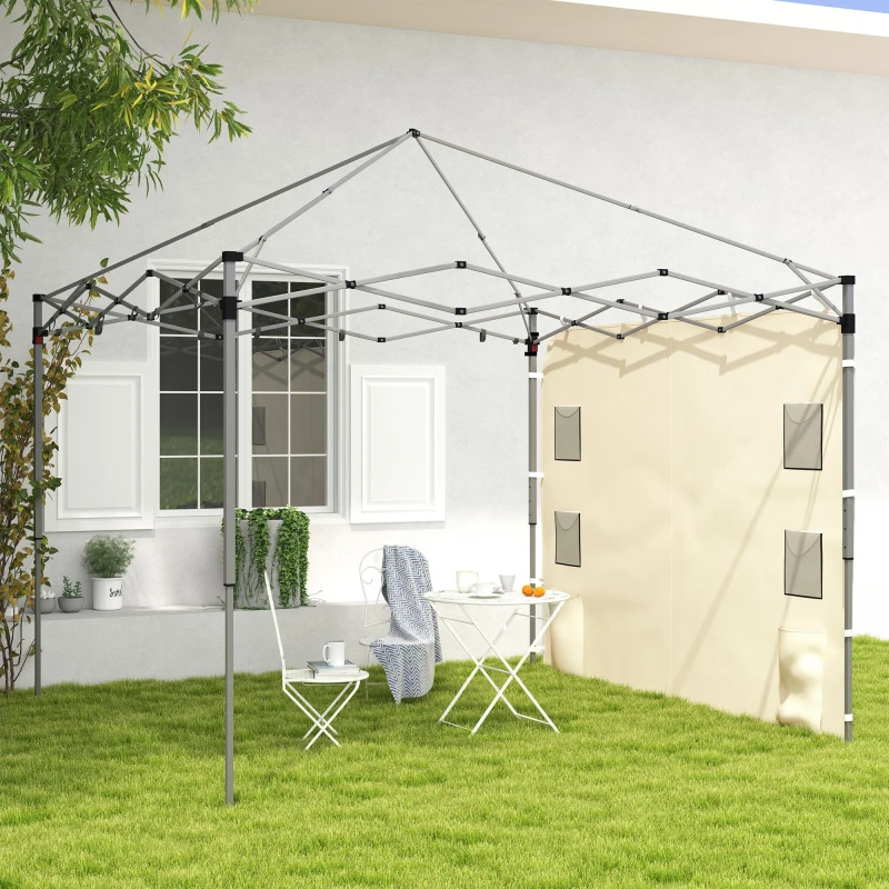 Image of Outsunny Side Panel for 3x3 m Pop Up Gazebos, 1 Pack Sidewall Only Beige