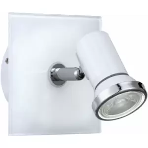Image of Loops - Wall Light IP44 Bathroom Colour White Chrome Shade Bulb GU10 1x3.3W Included