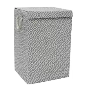 Image of Jvl Argyle Rectangular Foldable Paper Lidded Storage