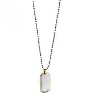 Image of Mens Fred Bennett Two-tone steel/gold plate Dog Tag Necklace