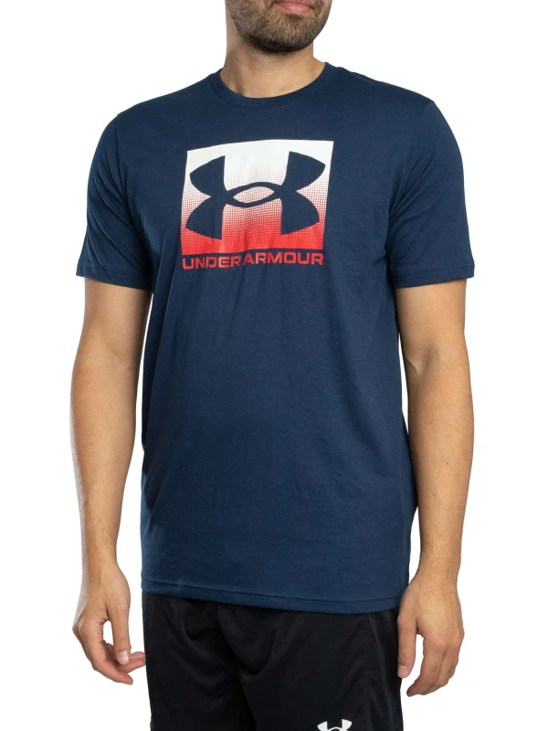 Image of Under Armour Loose Boxed Sports Graphic T-Shirt Academy/Red S