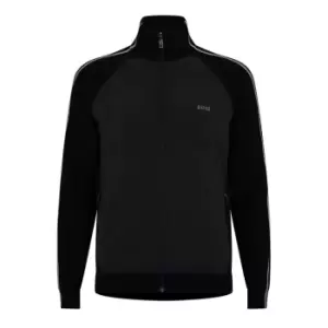 Image of Boss Zaflik Full Zip Sweatshirt - Black